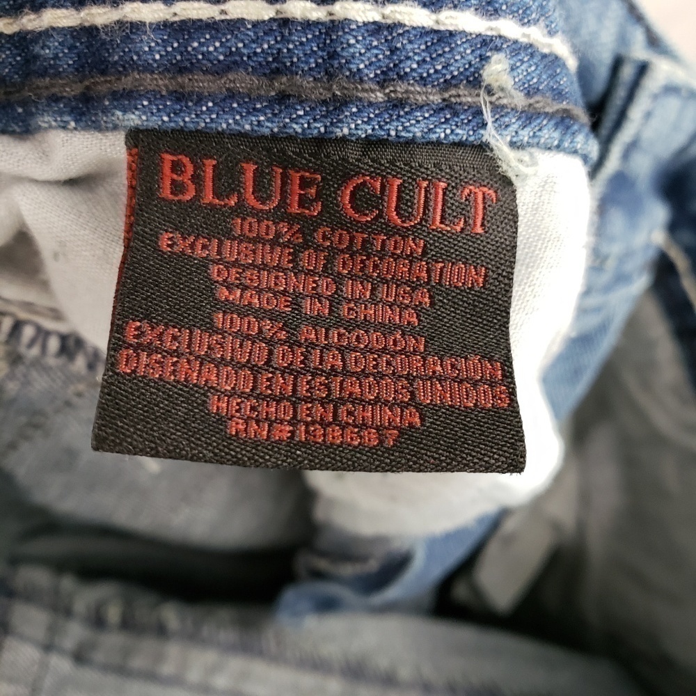 𝅺BLUE Cult Denim Boot cut Jeans Size 12 x 27 NWT - Picture 4 of 4